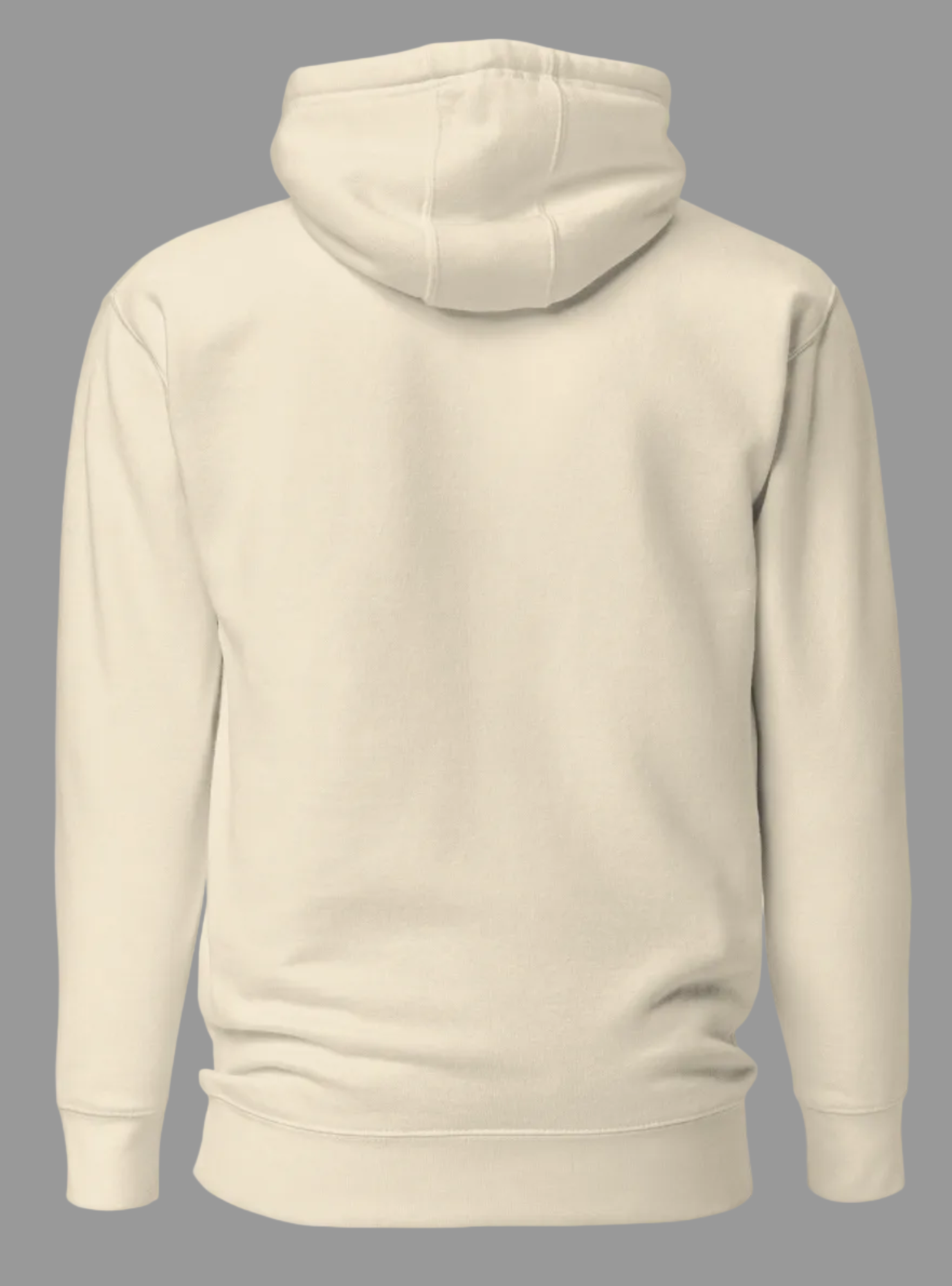 Unisex G.O.A.T. Hoodie by MotherMindset, Christian pullover sweatshirt in bone cotton heritage fabric with God Over All Things design.