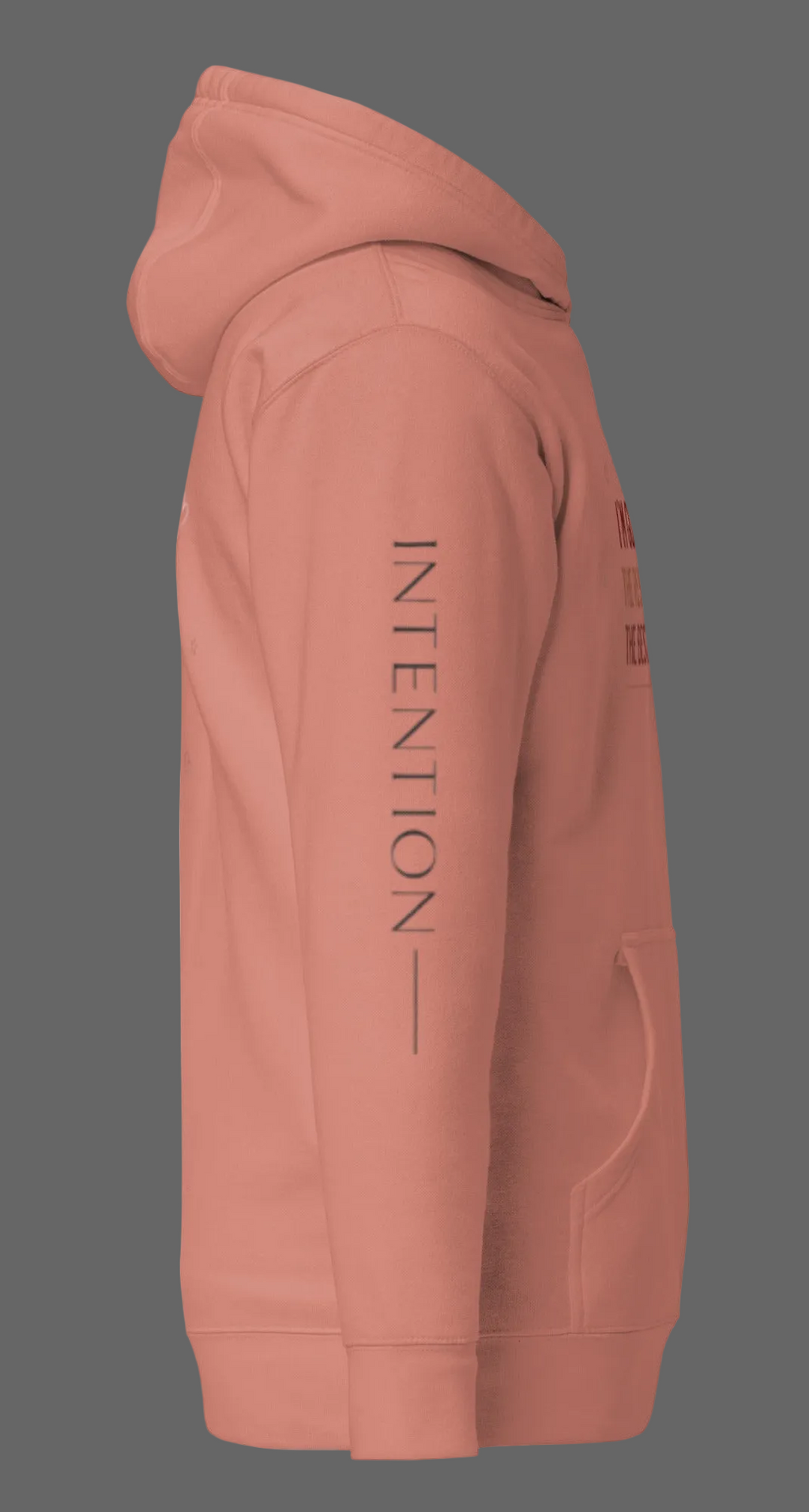 MotherMindset The Rest of My Life motivational hoodie in dark peach with front and back design, cotton heritage unisex sweatshirt.