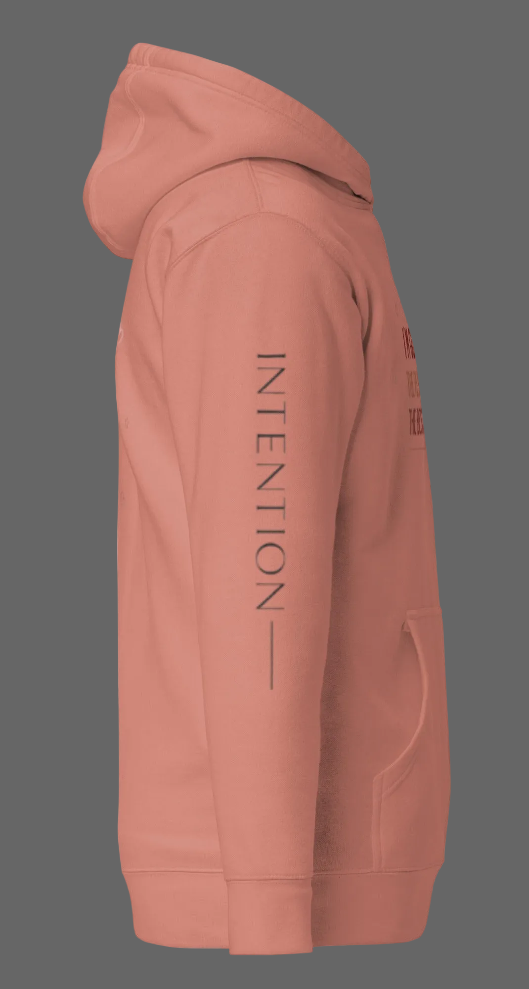 MotherMindset The Rest of My Life motivational hoodie in dark peach with front and back design, cotton heritage unisex sweatshirt.