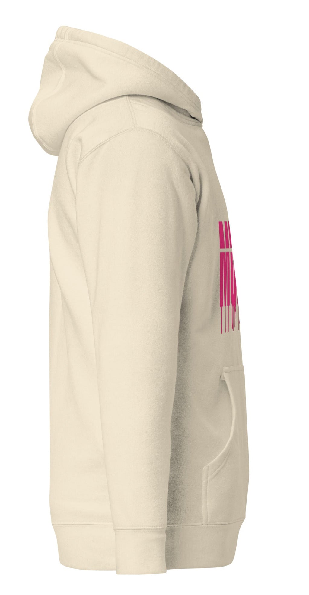 Unisex MOM Hoodie in bone color by MotherMindset, featuring a comfortable pullover design and casual fit.